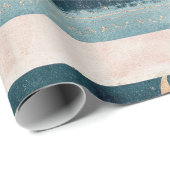 Papier Cadeau Rustic Celestial Stripe Moon Sun Earthy (10) (Coin rond)