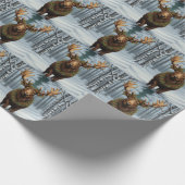 Papier Cadeau Rustic Christmas moose winter woodland forest  (Coin)