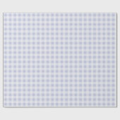 Papier Cadeau Rustic Cool Periwinkle Gray Gingham Wrapping Paper (Plat)