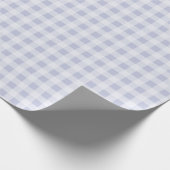 Papier Cadeau Rustic Cool Periwinkle Gray Gingham Wrapping Paper (Coin)
