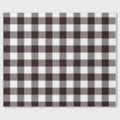 Papier Cadeau Rustic Country Farmhouse Black & White Flannel (Plat)