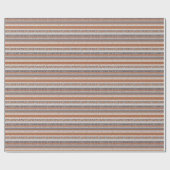 Papier Cadeau Rustic Fair Isle Nordic Stripe (Plat)