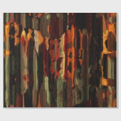 Papier Cadeau Rustic Fall Abstrait Art Paint Texture (Plat)