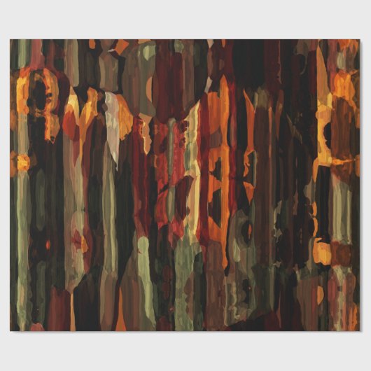 Papier Cadeau Rustic Fall Abstrait Art Paint Texture (Plat)