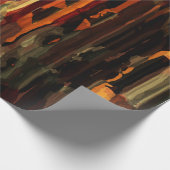 Papier Cadeau Rustic Fall Abstrait Art Paint Texture (Coin)