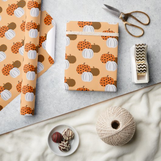 Papier Cadeau Rustic Fall Citrouille (Artisanat)