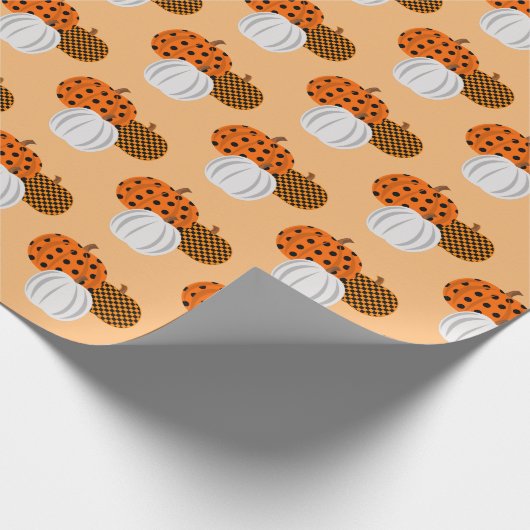 Papier Cadeau Rustic Fall Citrouille (Coin)
