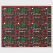 Papier Cadeau Rustic Farmhouse Buffalo Plaid Christmas Custom (Plat)