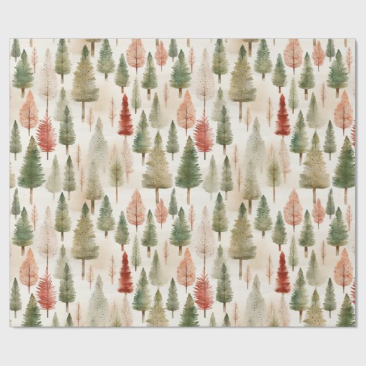 Papier Cadeau Rustic Forest of Trees  (Plat)