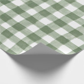 Papier Cadeau Rustic Green Buffalo Check Papier d'emballage de v (Coin)