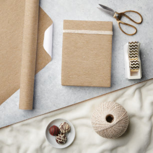 Papier Cadeau Rustic Kraft Simple Élégant Bohème