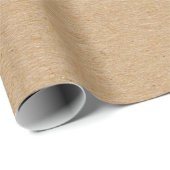 Papier Cadeau Rustic Kraft Simple Élégant Bohème (Coin rond)