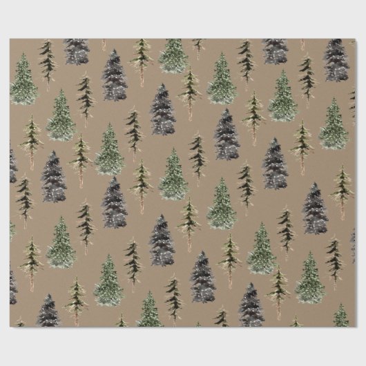 Papier Cadeau Rustic Kraft Winter (Plat)
