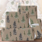 Papier Cadeau Rustic Kraft Winter