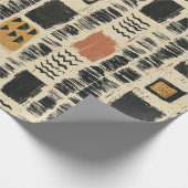 Papier Cadeau Rustic Mudcloth Geometric Pattern (3) (Coin)