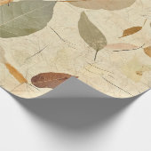 Papier Cadeau Rustic Nature-Inspired Leaf - Botanical Art (3) (Coin)