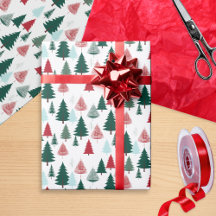 Rustic Pine Forest Scandi Christmas Trees Pattern