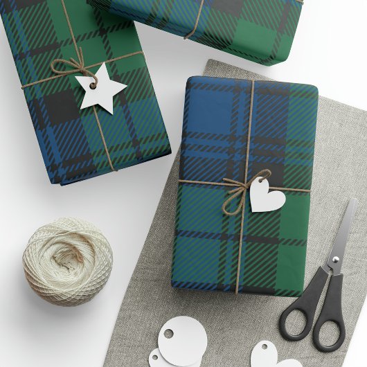 Papier Cadeau Rustic Plaid Elegant Campbell