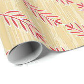 Papier Cadeau Rustic Retro Motif de coeur Valentine (Coin rond)