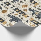 Papier Cadeau Rustic Rhino Tribal Pattern (1) (Coin)