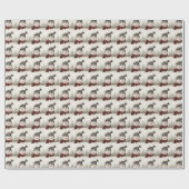 Papier Cadeau Rustic Snowman Plaid Christmas Personalized  (Plat)