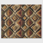 Papier Cadeau Rustic Southwestern Stripe Pattern (1) (Plat)