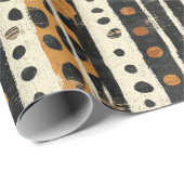 Papier Cadeau Rustic Southwestern Stripe Pattern (3) (Coin rond)