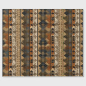 Papier Cadeau Rustic Southwestern Stripe Pattern (6) (Plat)