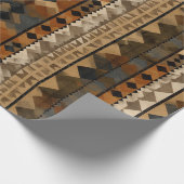 Papier Cadeau Rustic Southwestern Stripe Pattern (6) (Coin)