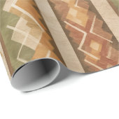 Papier Cadeau Rustic Southwestern Stripe Pattern (7) (Coin rond)