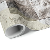 Papier Cadeau Rustic Stone Travertine Backsplash  (Coin rond)