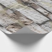 Papier Cadeau Rustic Stone Travertine Backsplash  (Coin)