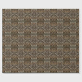 Papier Cadeau Rustic Tree Bark Photo Southwest Diamond Pattern (Plat)