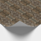 Papier Cadeau Rustic Tree Bark Photo Southwest Diamond Pattern (Coin)