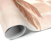 Papier Cadeau Rustic Tropical Palms (Coin rond)