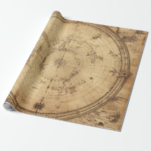 Papier Cadeau Rustic Vintage World Map Globe (3)