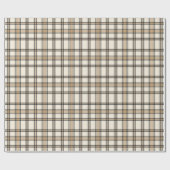 Papier Cadeau Rustique Agritourisme Beige et Brown cadeau Plaid (Plat)