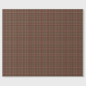 Papier Cadeau Rustique Brown et Maroon Fine Tartan (Plat)