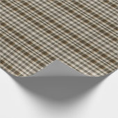 Papier Cadeau Rustique Brown et Tan Plaid (Coin)