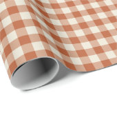 Papier Cadeau Rustique chaud Automne Brown Cosy Motif de tableau (Coin rond)