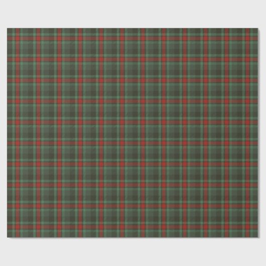 Papier Cadeau Rustique élégant plaid classique rouge vert Noël (Plat)