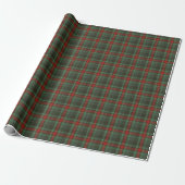 Papier Cadeau Rustique élégant plaid classique rouge vert Noël (Déroulé)
