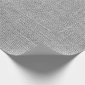 Papier Cadeau Rustique Faux Gris clair Burlap Texture (Coin)