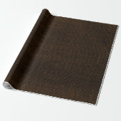 Papier Cadeau Rustique Faux Tige Brown Burlap Texture (Déroulé)