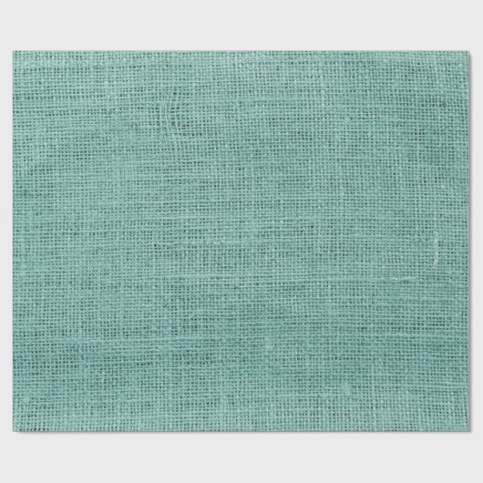 Papier Cadeau Rustique Faux Turquoise Burlap Texture (Plat)