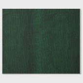 Papier Cadeau Rustique Faux Vert foncé Burlap Texture (Plat)