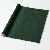 Papier Cadeau Rustique Faux Vert foncé Burlap Texture (Déroulé)