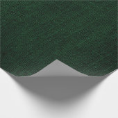 Papier Cadeau Rustique Faux Vert foncé Burlap Texture (Coin)