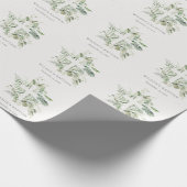 Papier Cadeau Rustique Green Eucalyptus Fern Foliage Croix Baptê (Coin)