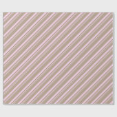 Papier Cadeau Rustique Kraft Blush Pink Stripes vacances (Plat)